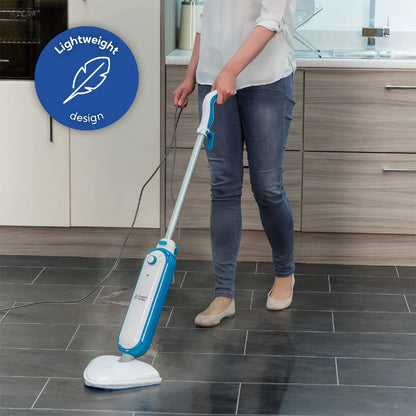 Russell Hobbs RHSM1001-G, Steam & Clean Steam Mop in White & Teal