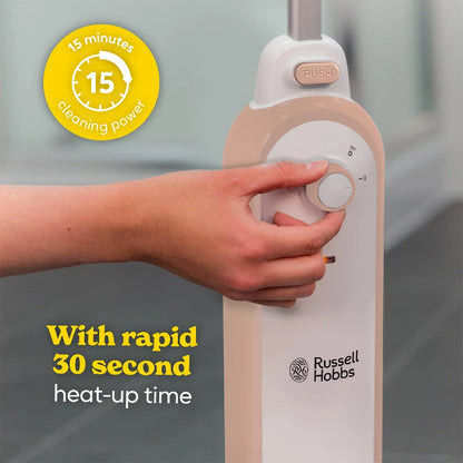 Russell Hobbs RHSM1001BP-G, Steam & Clean Steam Mop in Blush Pink