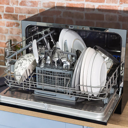 Russell Hobbs® RHTTDW6B, 6 Place Setting Table Top Dishwasher in Black