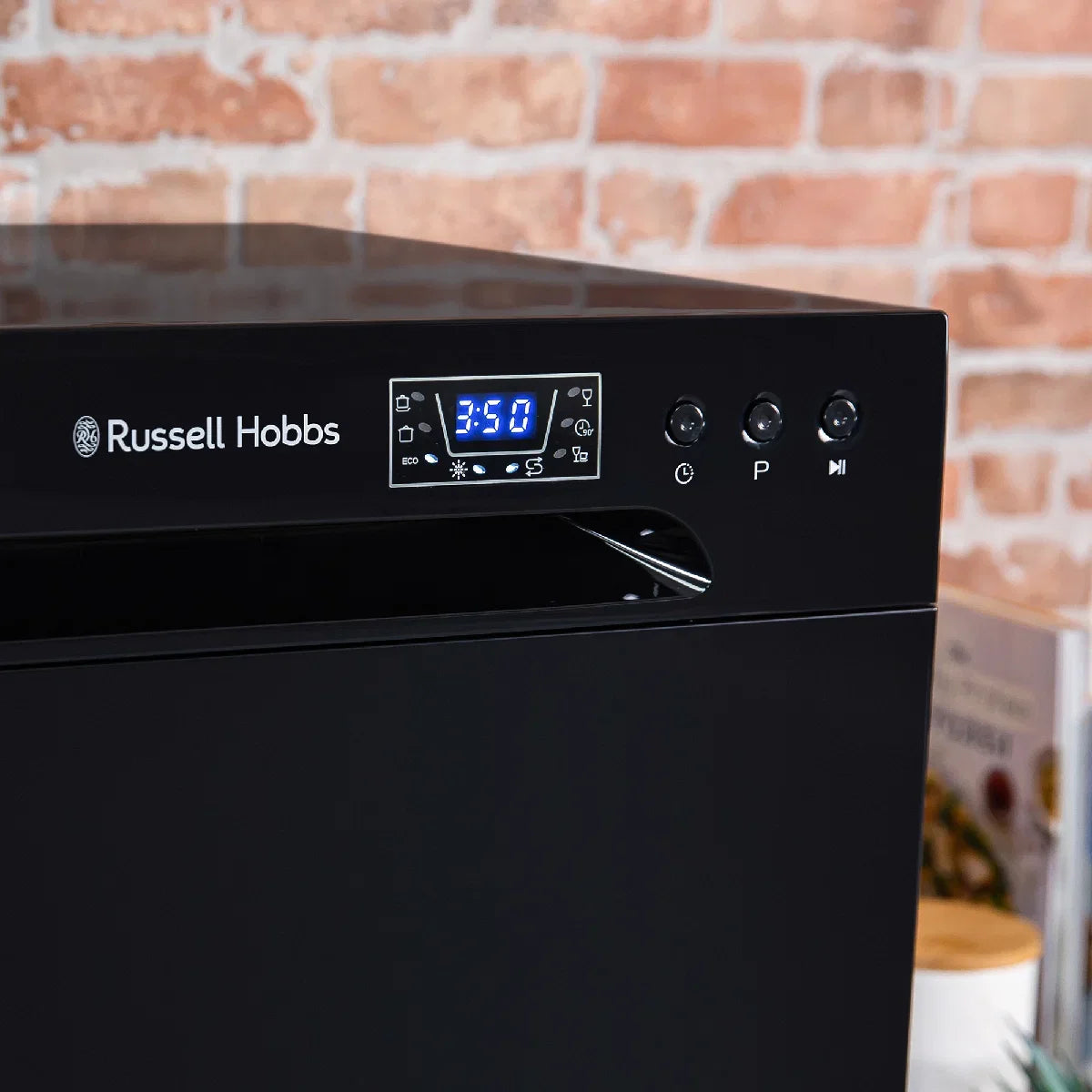 Russell Hobbs® RHTTDW6B, 6 Place Setting Table Top Dishwasher in Black