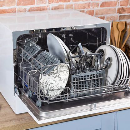Russell Hobbs® RHTTDW6W, 6 Place Setting Table Top Dishwasher in White