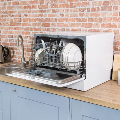 Russell Hobbs® RHTTDW6W, 6 Place Setting Table Top Dishwasher in White