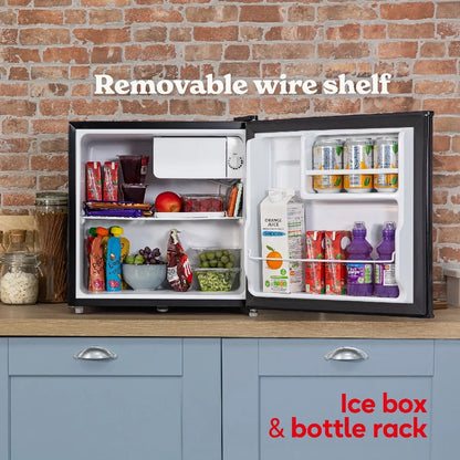 Russell Hobbs Black, 43L Table Top Fridge with Lock & Key, RHTTF0E1B-LCK