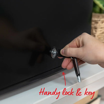 Russell Hobbs Black, 43L Table Top Fridge with Lock & Key, RHTTF0E1B-LCK