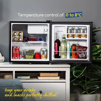 Russell Hobbs Black, 43L Table Top Fridge with Lock & Key, RHTTF0E1B-LCK