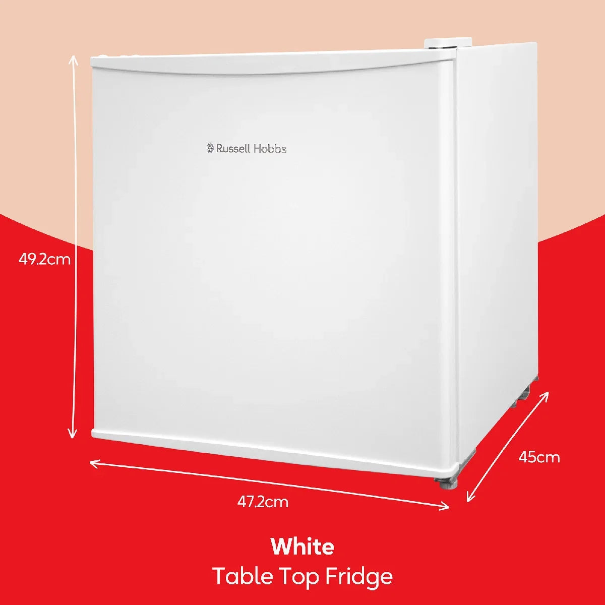 Russell Hobbs RHTTF0E1W 43L Table Top Fridge, White