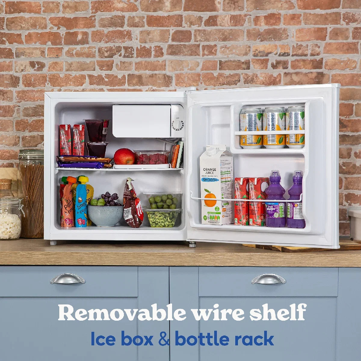 Russell Hobbs RHTTF0E1W 43L Table Top Fridge, White