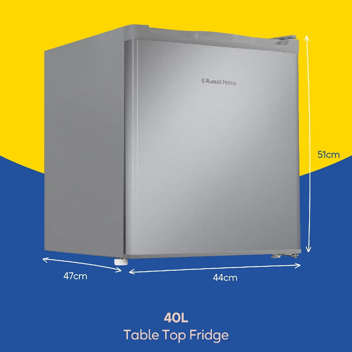 Russell Hobbs RHTTLF2E1SS 40L, Larder Fridge, Stainless Steel