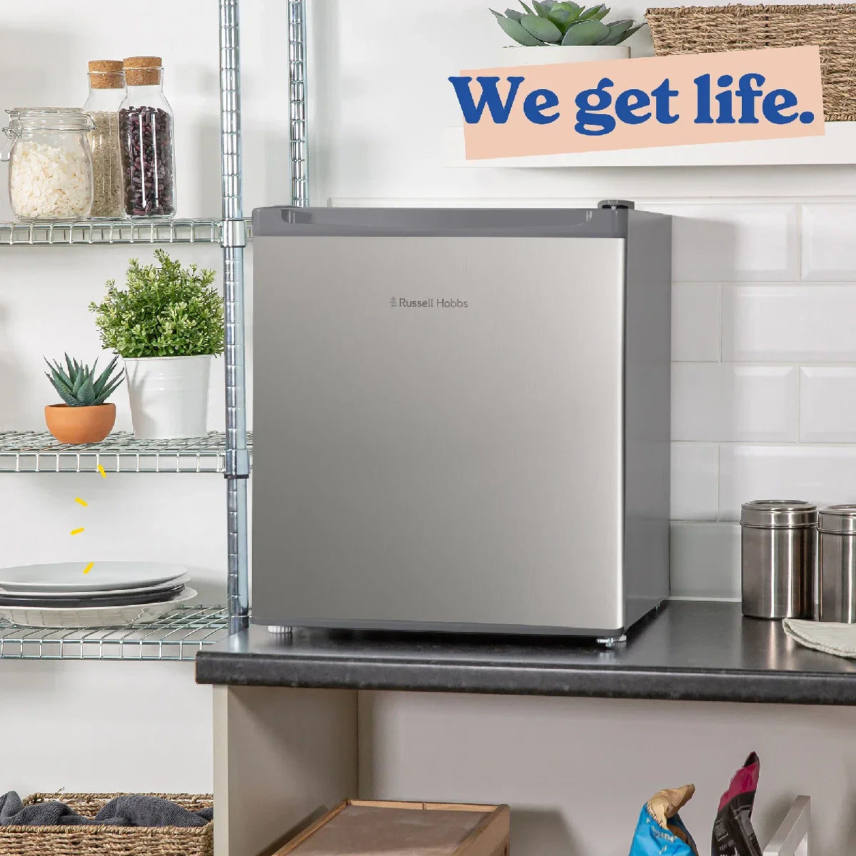Russell Hobbs RHTTLF2E1SS 40L, Larder Fridge, Stainless Steel
