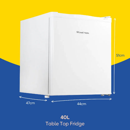 Russell Hobbs RHTTLF2E1W, 40L, Larder Fridge,  White