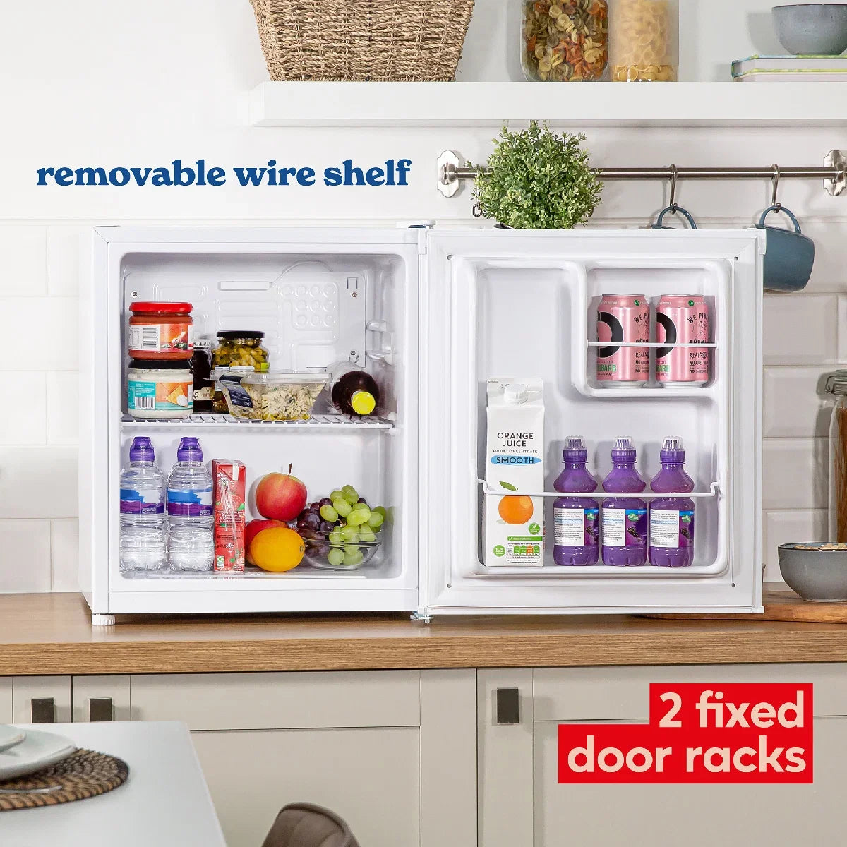 Russell Hobbs RHTTLF2E1W, 40L, Larder Fridge,  White