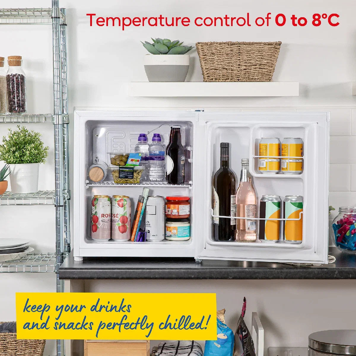 Russell Hobbs RHTTLF2E1W, 40L, Larder Fridge,  White