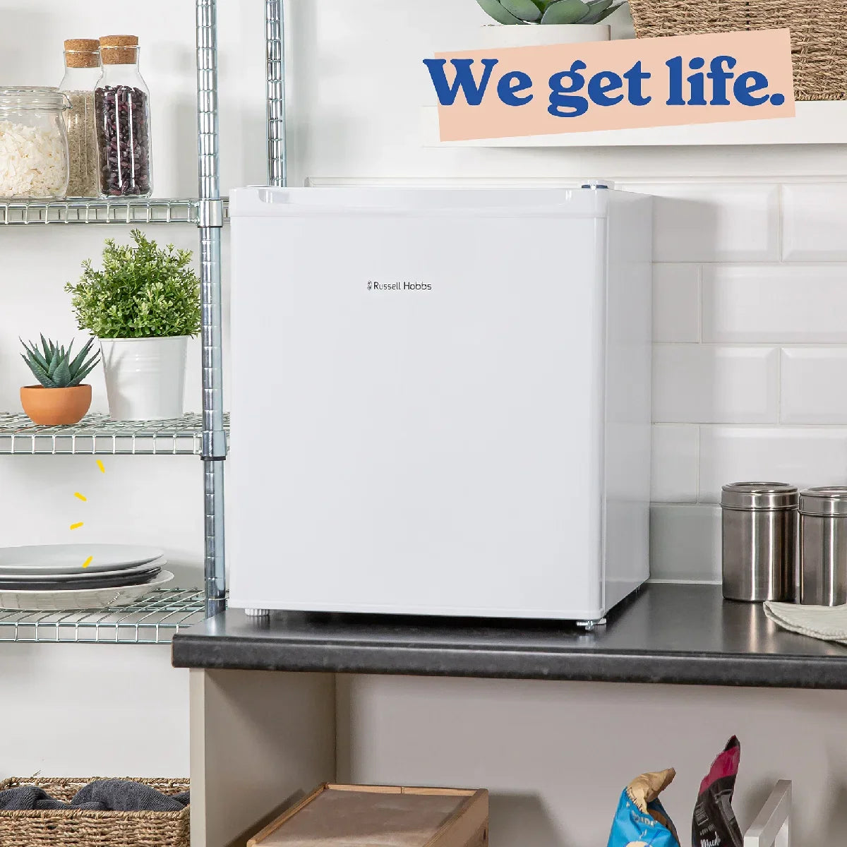 Russell Hobbs RHTTLF2E1W, 40L, Larder Fridge,  White