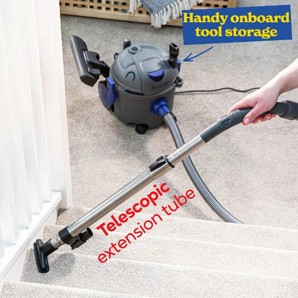 Russell Hobbs® RHTV2001, Tidy Tub Vacuum in Grey & Blue