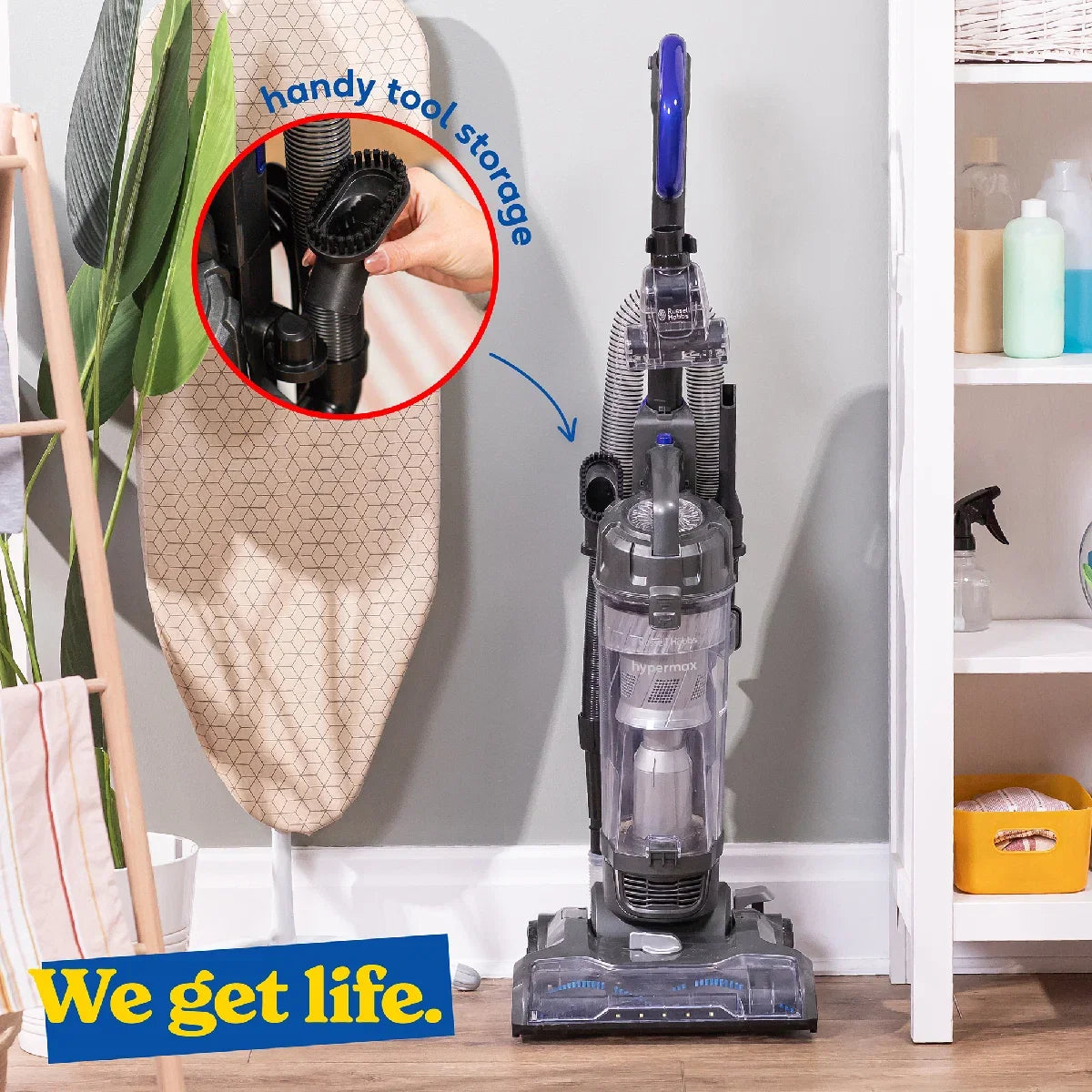 Russell Hobbs® RHUV7001, Hypermax Upright Vacuum in Grey & Blue