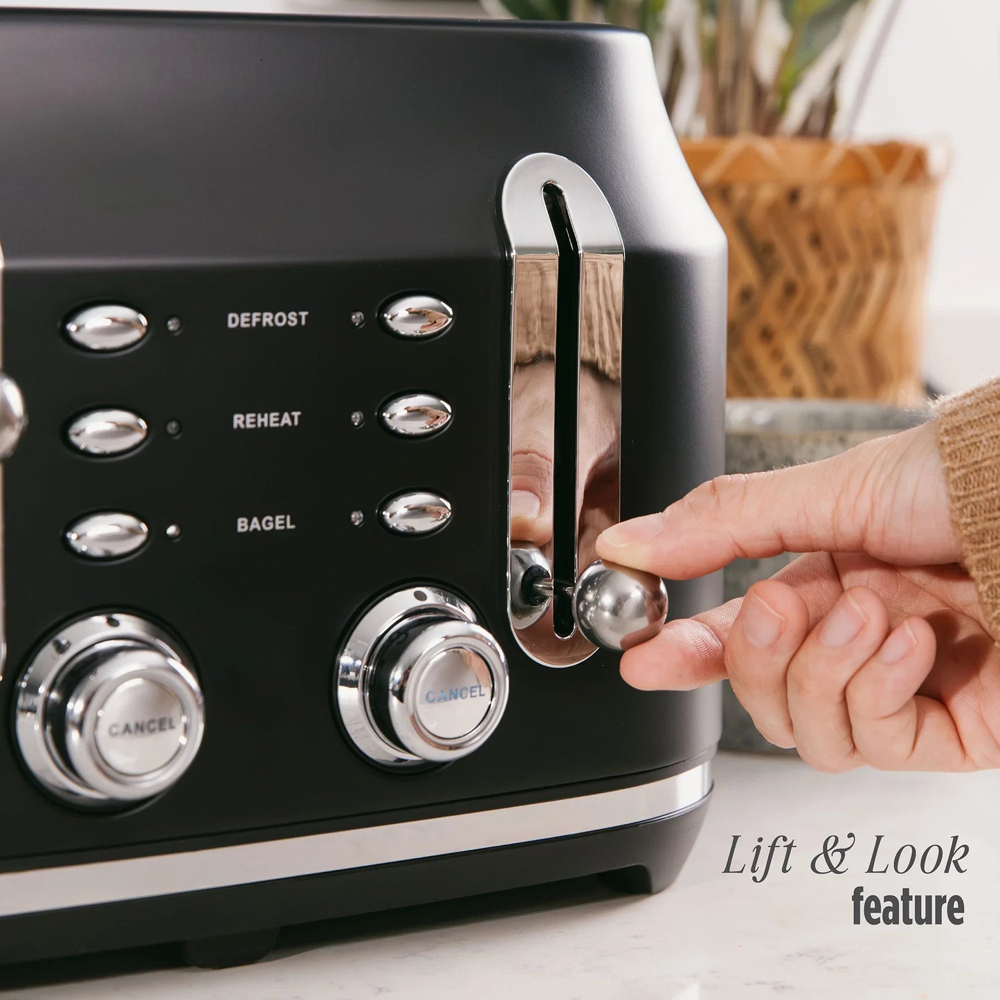 Rangemaster RMCL4S304BK Classic Toaster in Matt Black
