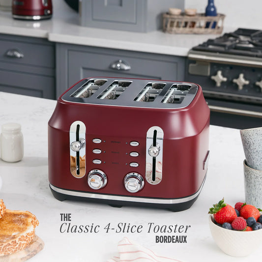 Rangemaster RMCL4S304BU Classic Toaster in Bordeaux
