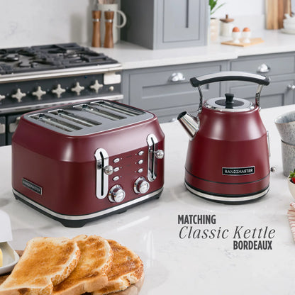 Rangemaster RMCL4S304BU Classic Toaster in Bordeaux