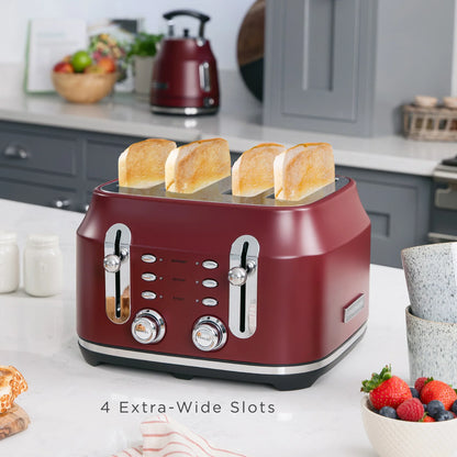 Rangemaster RMCL4S304BU Classic Toaster in Bordeaux