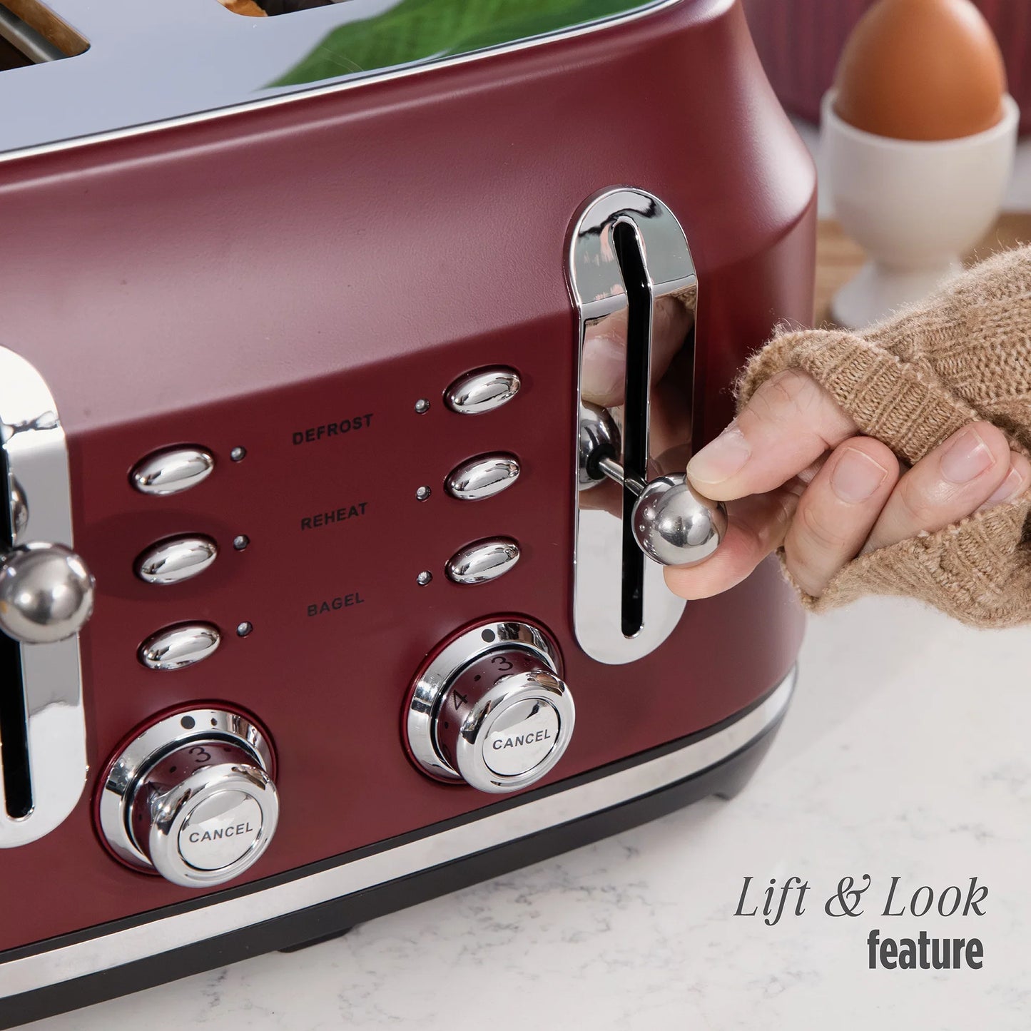 Rangemaster RMCL4S304BU Classic Toaster in Bordeaux