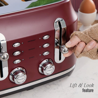 Rangemaster RMCL4S304BU Classic Toaster in Bordeaux