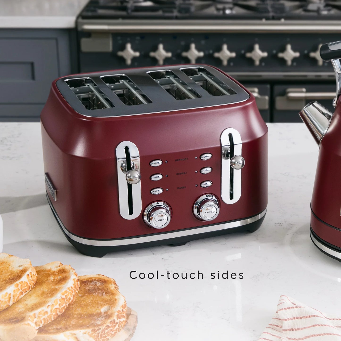 Rangemaster RMCL4S304BU Classic Toaster in Bordeaux