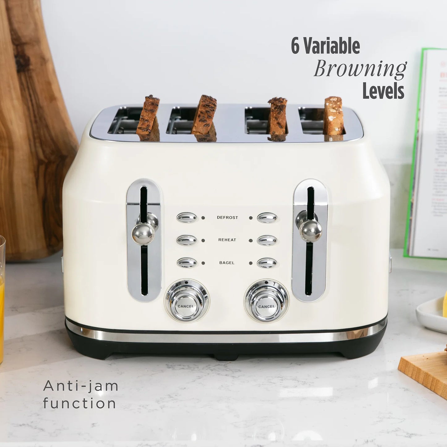 Rangemaster RMCL4S304CM Classic Toaster in Pale Cream