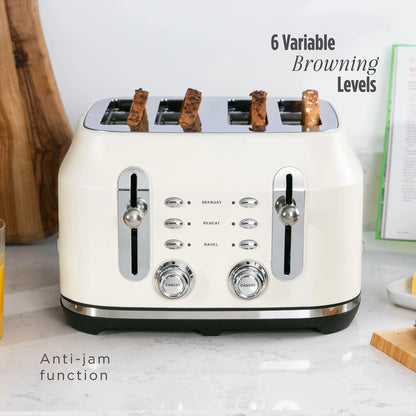 Rangemaster RMCL4S304CM Classic Toaster in Pale Cream