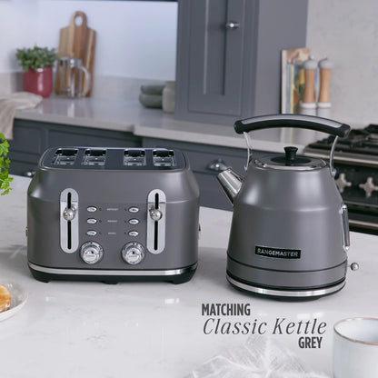 Rangemaster RMCL4S304GY Classic Toaster in Matt Grey