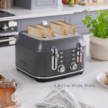 Rangemaster RMCL4S304GY Classic Toaster in Matt Grey