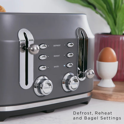 Rangemaster RMCL4S304GY Classic Toaster in Matt Grey