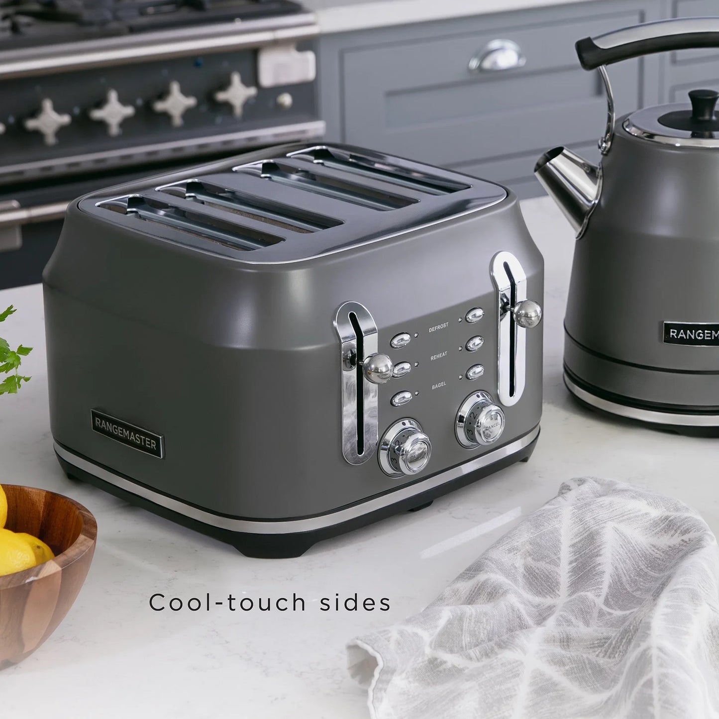 Rangemaster RMCL4S304GY Classic Toaster in Matt Grey