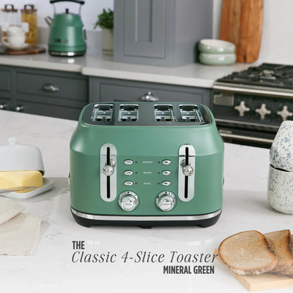 Rangemaster RMCL4S304MG Classic Toaster in Mineral Green
