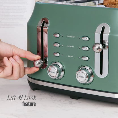 Rangemaster RMCL4S304MG Classic Toaster in Mineral Green