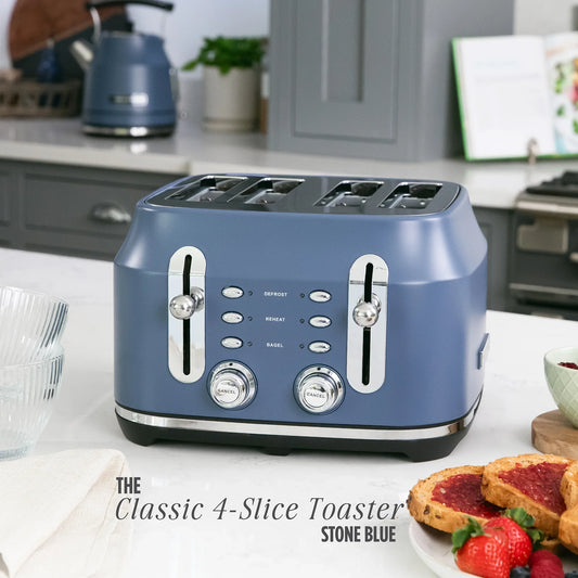 Rangemaster RMCL4S304SB Classic Toaster in Stone Blue