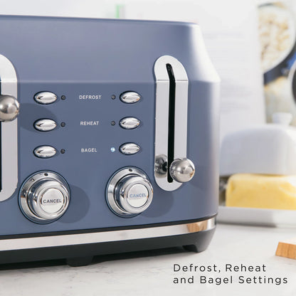 Rangemaster RMCL4S304SB Classic Toaster in Stone Blue