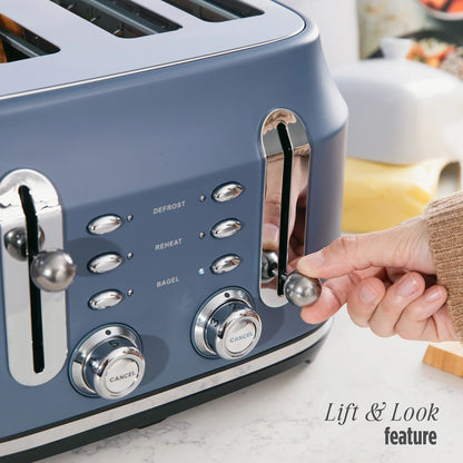 Rangemaster RMCL4S304SB Classic Toaster in Stone Blue