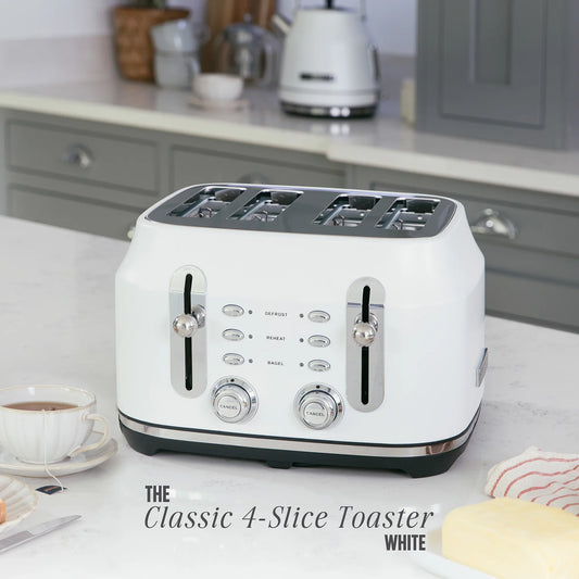 Rangemaster RMCL4S304WH Classic Toaster in Matt White