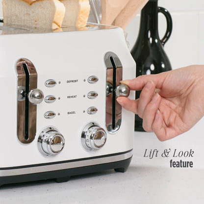 Rangemaster RMCL4S304WH Classic Toaster in Matt White