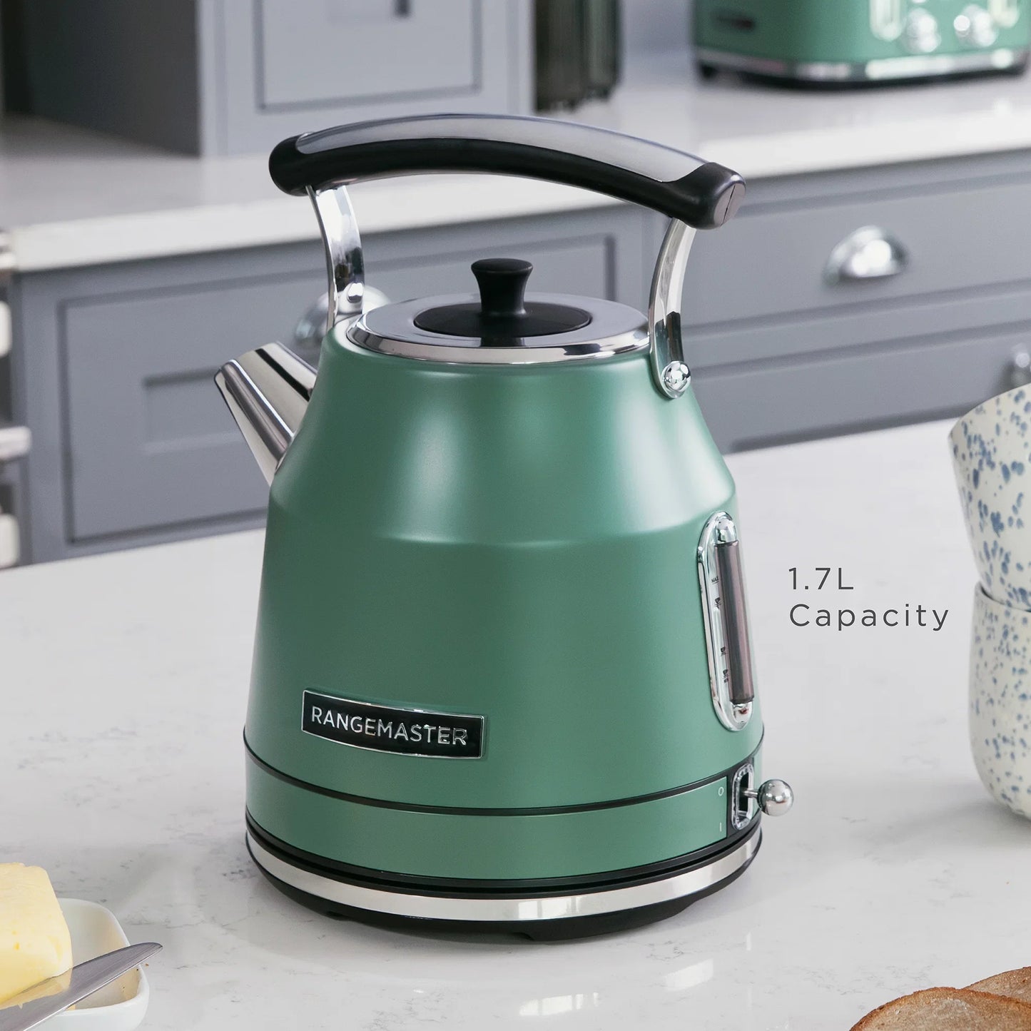 Rangemaster RMCLDK301MG Classic Kettle in Mineral Green