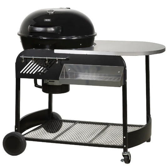 Zanussi ZCBBQ22TK-C Charcoal Trolley BBQ with Cover in Black