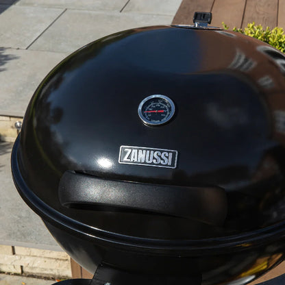 Zanussi ZCBBQ22TK-C Charcoal Trolley BBQ with Cover in Black