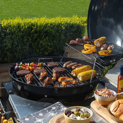 Zanussi ZCBBQ22TK-C Charcoal Trolley BBQ with Cover in Black