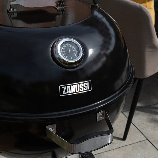 Zanussi ZCKTBBQ22-C Premium Kettle Charcoal BBQ with Cover in Black