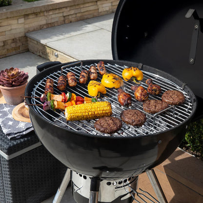 Zanussi ZCKTBBQ22-C Premium Kettle Charcoal BBQ with Cover in Black
