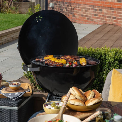 Zanussi ZCKTBBQ22-C Premium Kettle Charcoal BBQ with Cover in Black