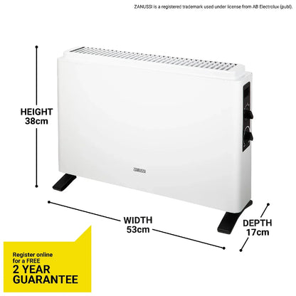 Zanussi ZCVH4004 2kW Convection Heater in White