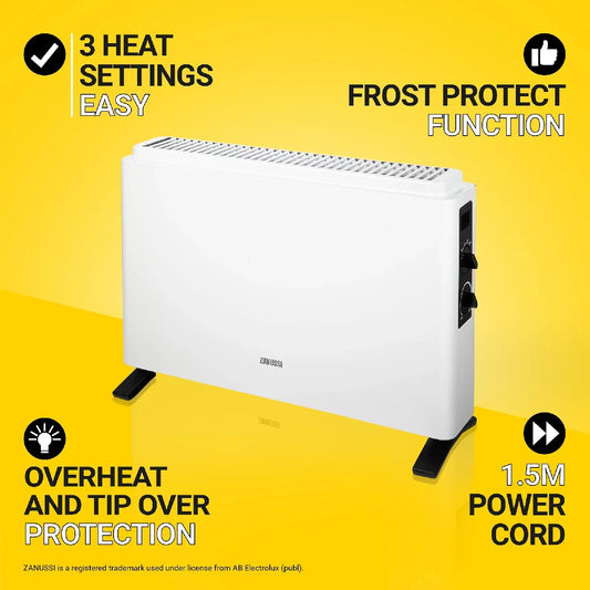 Zanussi ZCVH4004 2kW Convection Heater in White