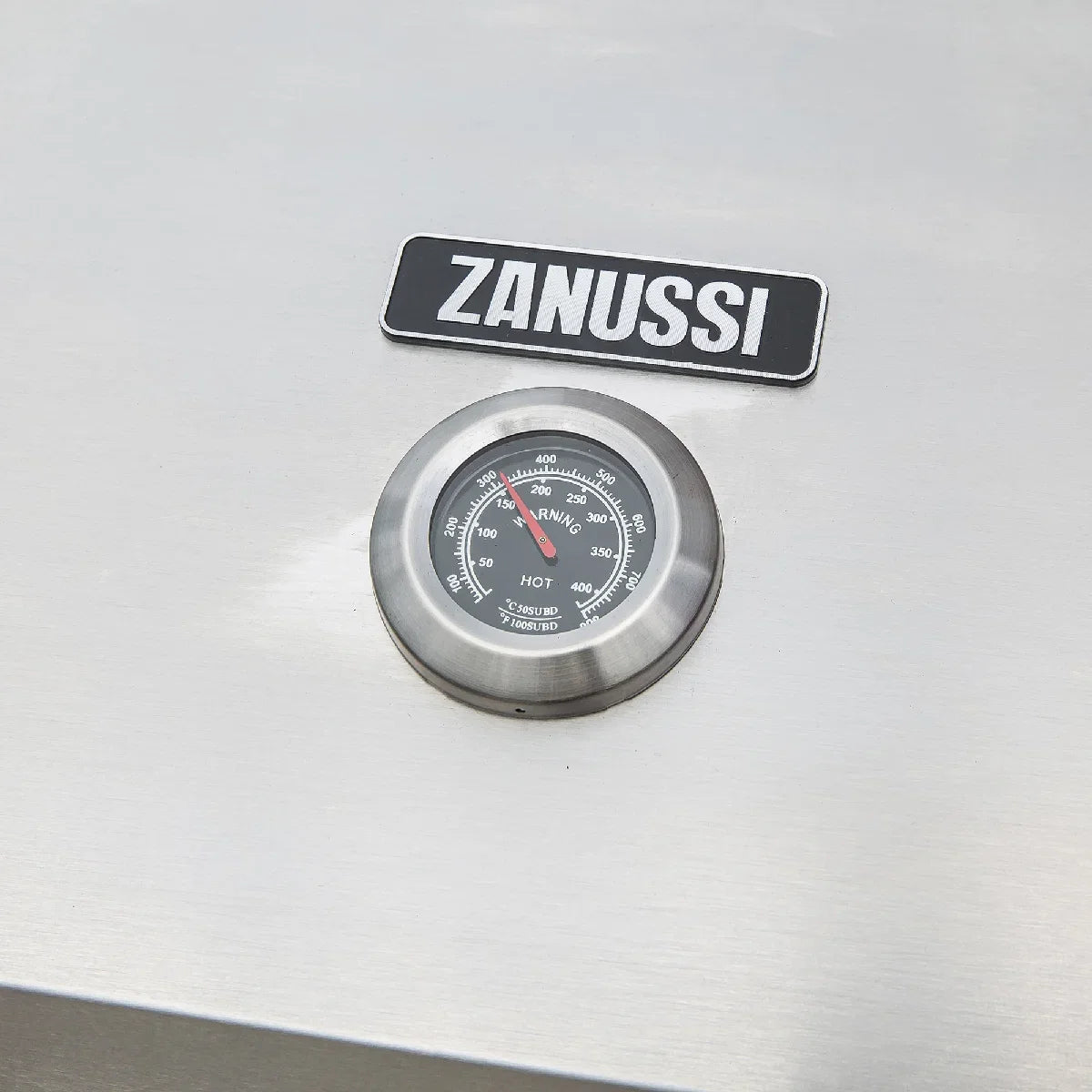 Zanussi ZGBBQ4B01-C 4-Burner Gas BBQ with Side Burner and Cover in Black and Stainless Steel
