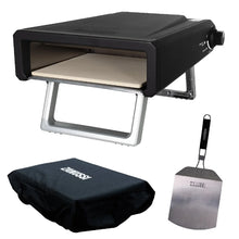 Zanussi ZGPO1PC Gas Powered Pizza Oven with Paddle and Carry Bag in Black